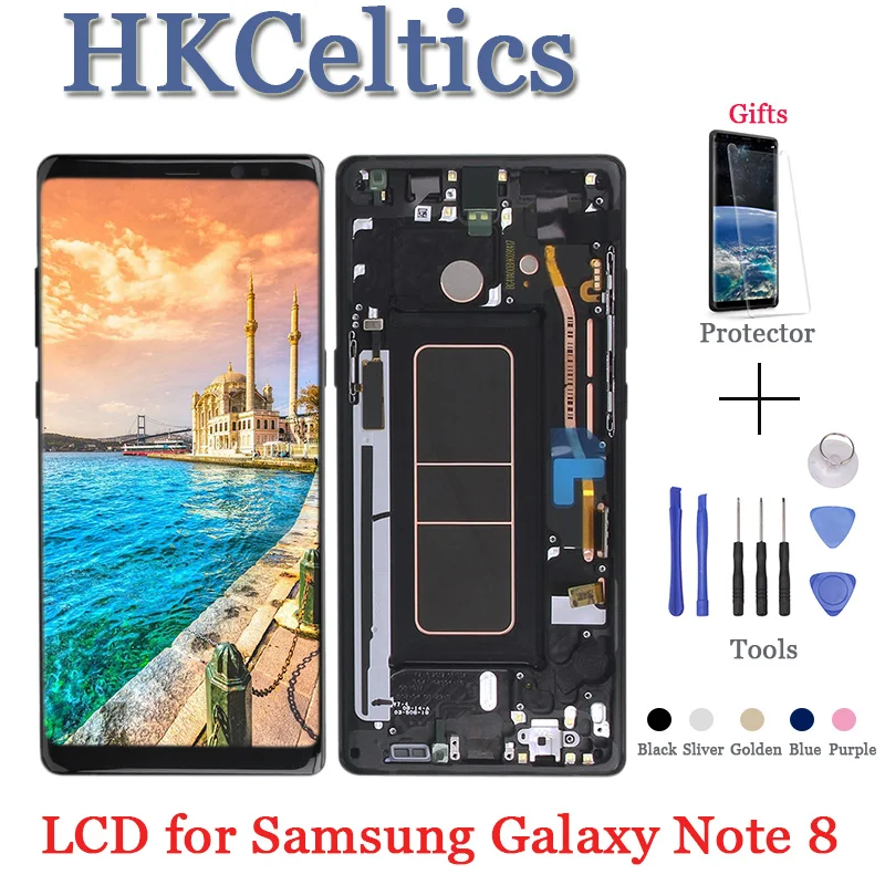 10 шт. новый оригинальный AMOLED ЖК-дисплей 6 3 дюйма для SAMSUNG Galaxy Note 8 N9500 N9500F сенсорный
