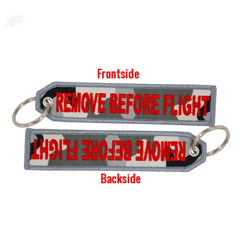 Remove-Before-Flight-Key-Ring-Camouflage-Key-Chain-OEM-Keychain-Jewelry-Embroidery-Aviation-Gifts-llavero-Sleutelhanger