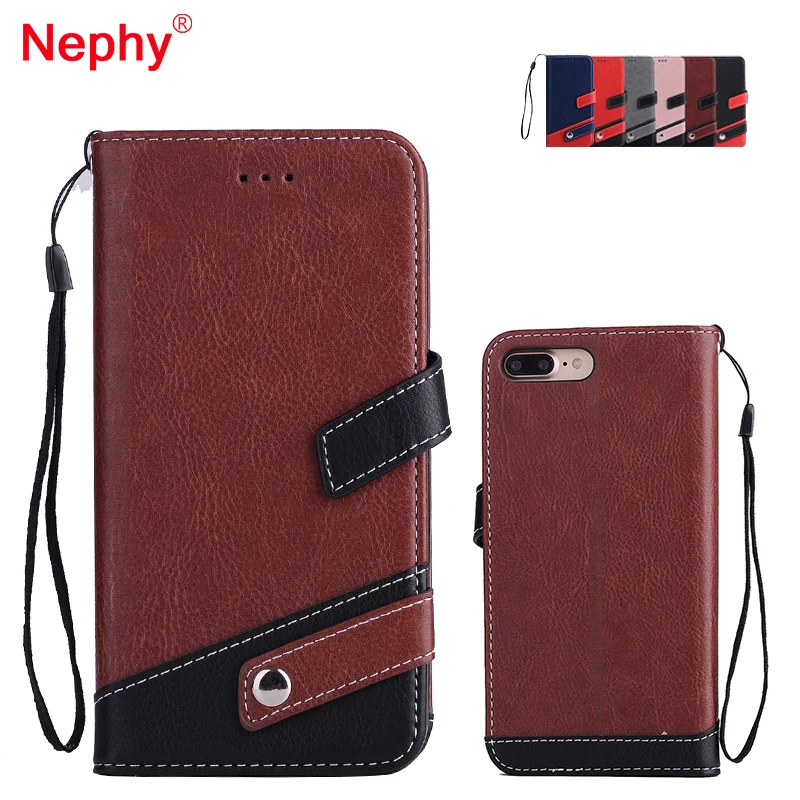 

Wallet Case for iPhone 6 6s 7 7Plus 5 5S SE Brand Phone Protect Back Cover Card Holder Magnetic Flip Book Stand Splice Leather