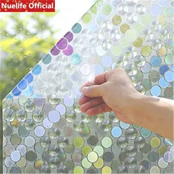 

Colorful circle bubble pattern electrostatic frosted glass film living room bedroom bathroom kids room balcony door window film