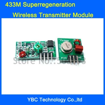 

433M 20Pcs/10Pairs/Lot Superregeneration Wireless RF Transmitter Module Burglar Alarm and Receiver Module