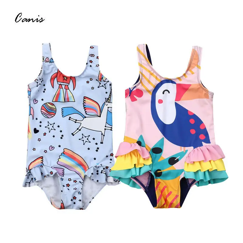 

Pudcoco 2019 Summer Newborn Kids Baby Girls Cartoon Bikini Swimwear Swimsuit Bathing Bodysuit Cute Beach