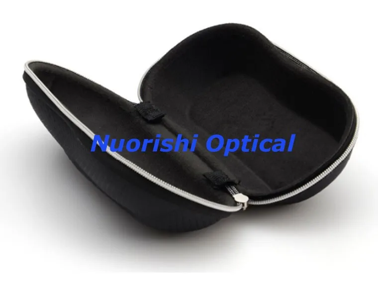 20 шт Новые однотонные черные Скошенные клетчатые очки солнцезащитные очки с молнией eva Case Box ML034
