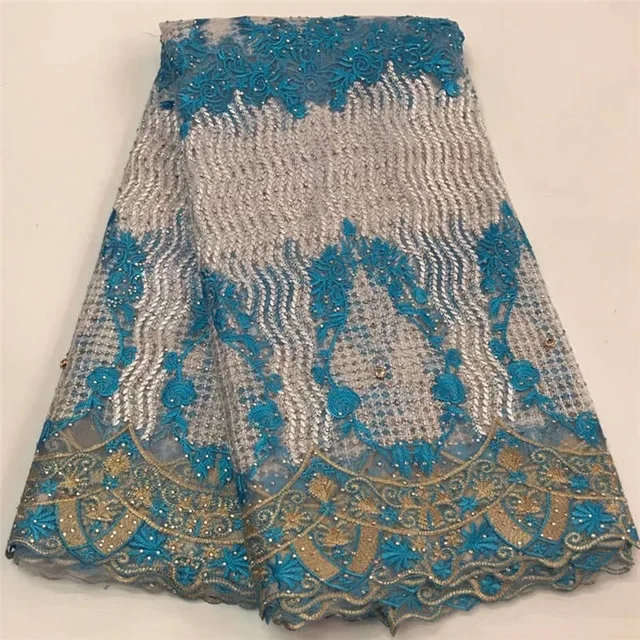 

Lastest French Lace Fabric With Stones High Quality Net Guipure Embroidered Mesh French Tulle Dress African lace FABRIC