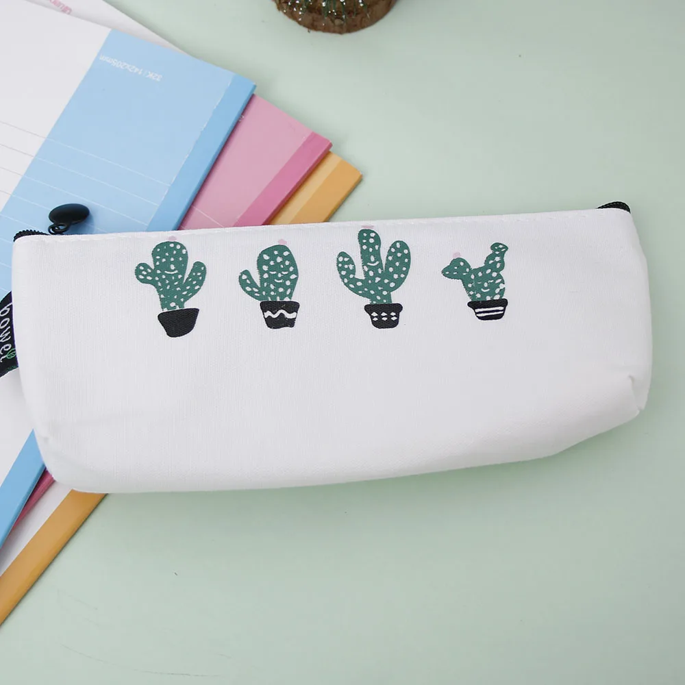 Кактус Пенал Холст Школьные принадлежности Bts бланка Estuches Pencilcase