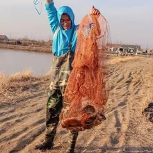 Высокопрочная рыболовная сеть с литым кольцом и грузила 240 см маленькая сетка 1x1 см Американская ручная литая рыболовная сеть