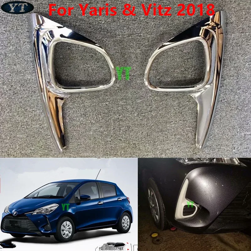 

Auto front fog light trim for toyota yaris 2018 ,ABS chrome,2pc/lot,car accessories