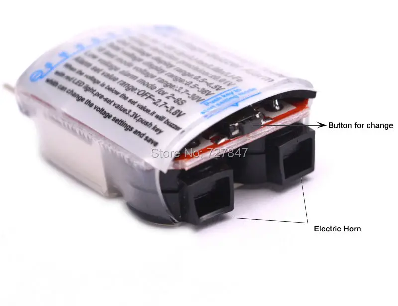 1-8S Lipo Fe Batteriespannung 2IN1-Tester Niederspannungssummer Alarm Li-Ion 