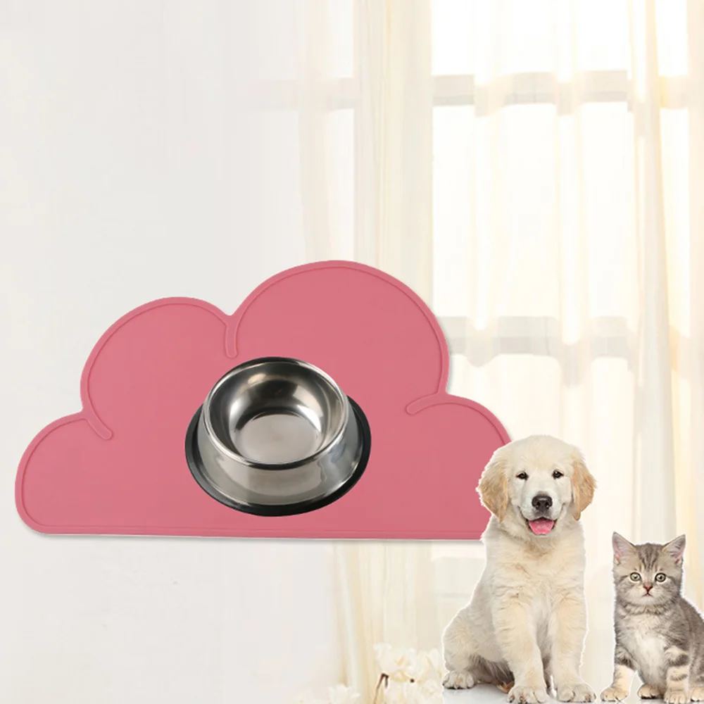 Силиконовая собака водонепроницаемый противень для еды коврик милый облако ПЭТ Коврик для корма питатель для домашних животных миска для воды тарелка для кормления чистая кошка собака поставка