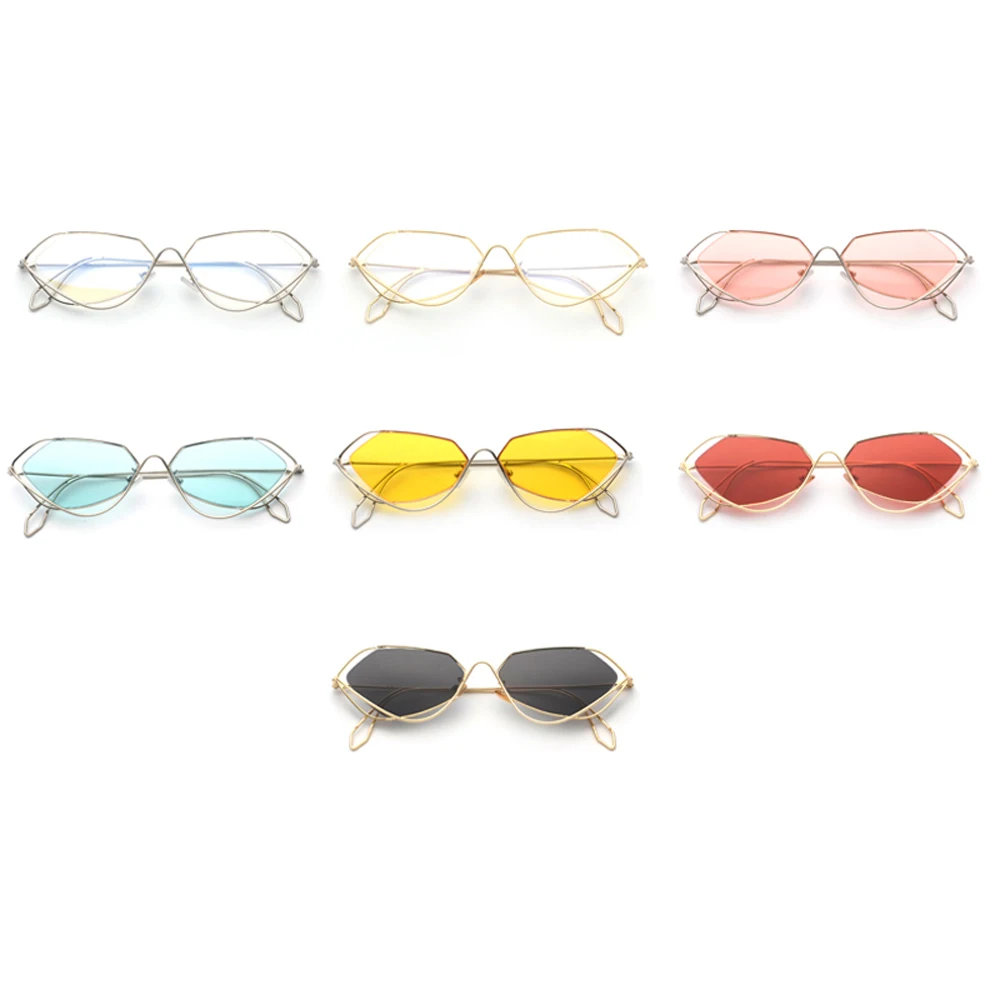 Королевский Девушка Винтаж кошачий глаз Для женщин Модные полые металлический