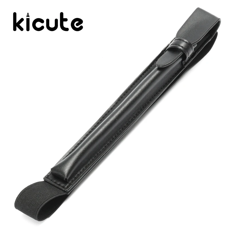 

Kicute 1pc Excellent Quality Black PU Leather Fountain Pen Case Pouch Cover Holder Single Pencil Bag School Office Supplies