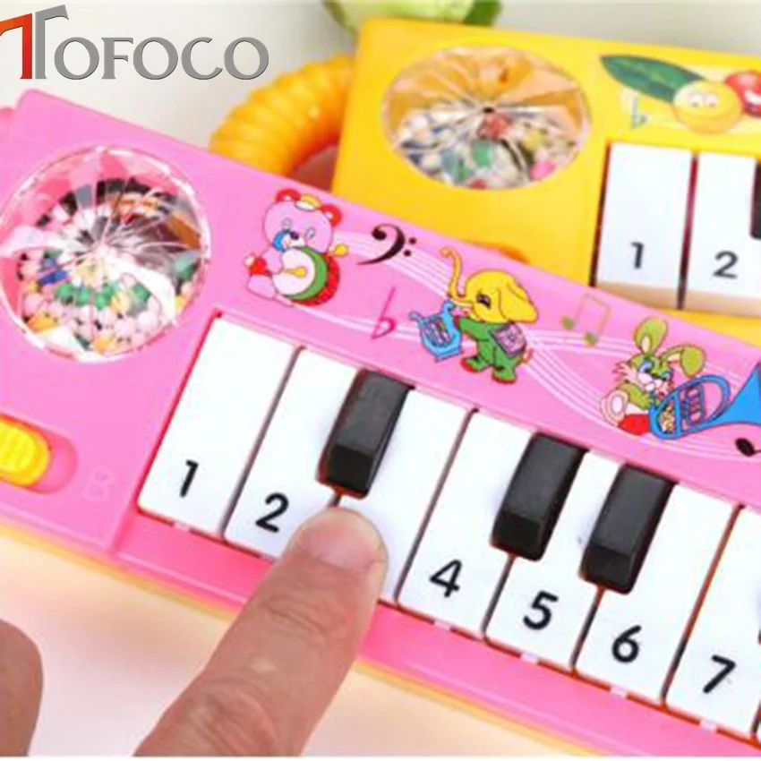 TOFOCO Детские клавиатуры музыкальный инструмент игрушки милые животные печати младенческой игры Музыкальные игрушки с клавиатурой корабль в разные цвета