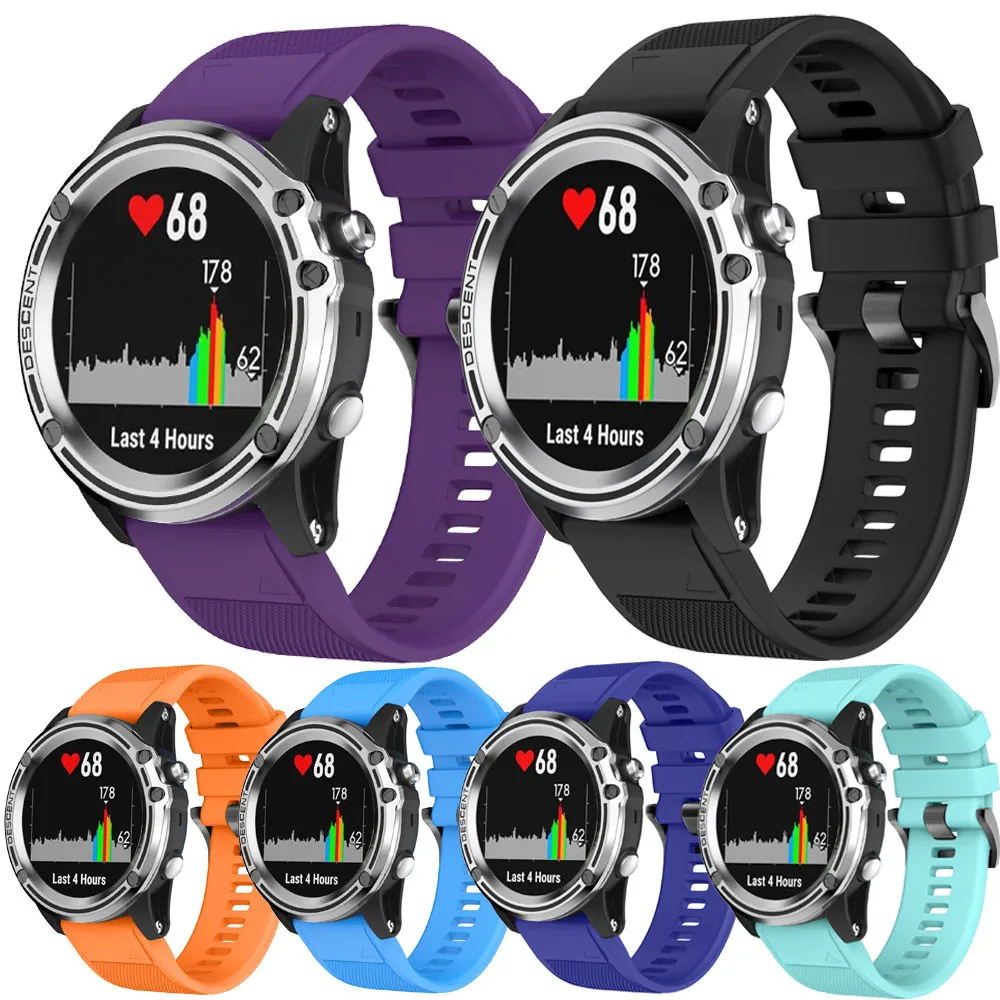 

2018 New Style Replacement Silicagel Soft Quick Release Kit Band Strap For Garmin Descent Mk1 GPS Watch fitness tracker