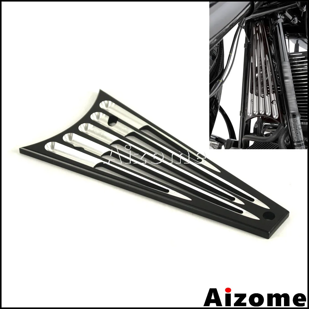 

Motorcycle Edge Cut Frame Radiator Grill For Harley Road King Electra Glide Road Glide Street Glide FLHT FLHR FLTR FLHX 09-2013