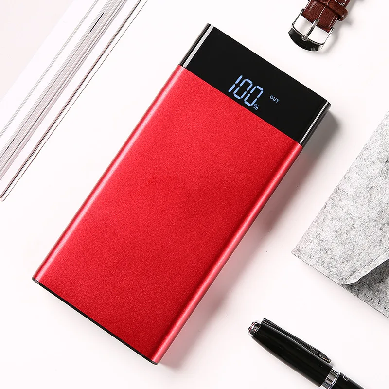 

20000mAh LCD Digital Display Powerbank LED Light Dual USB 2.1A Fast Charging For iphone 6 7 8 Xiaomi Honour Smart Phone Charger