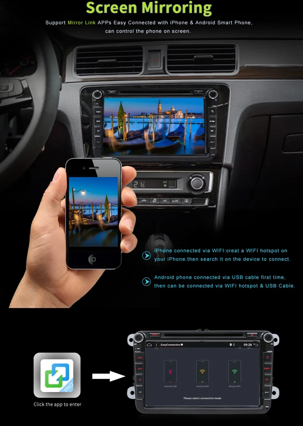 Cheap Android 7.1 2din Autoradio Car DVD GPS player For Volkswagen VW Golf Jetta TOURAN TIGUAN Passat Skoda with Radio,BT,SWC,GPS,Map 1