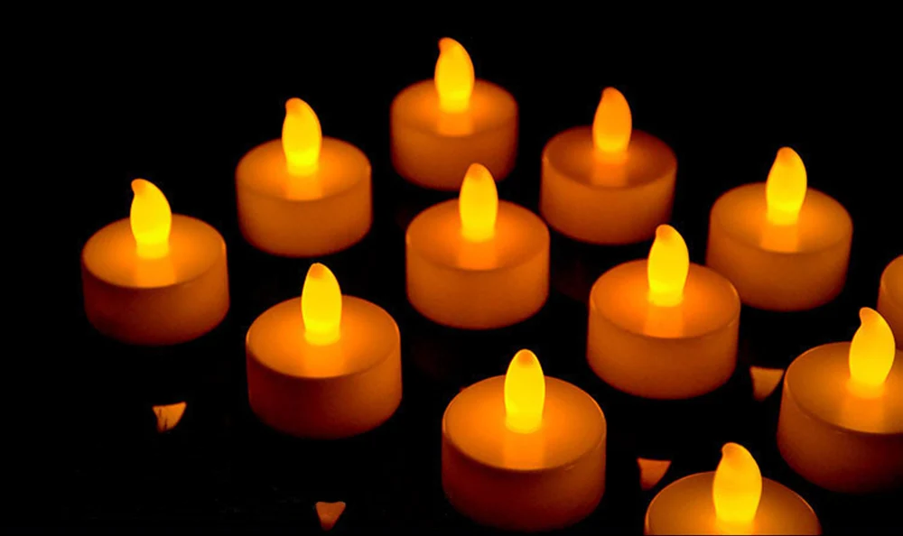 glow led candles flicker