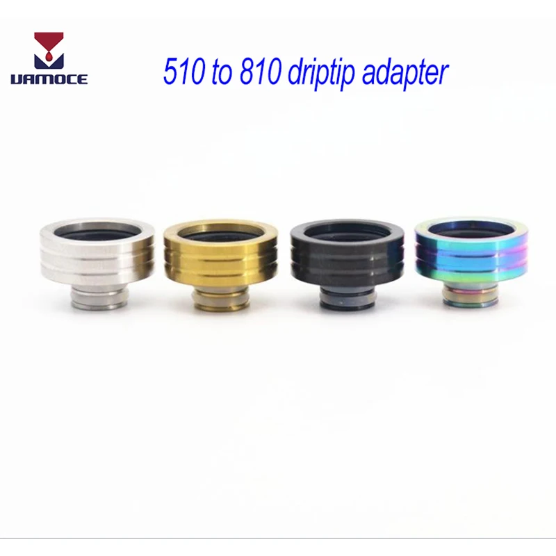 

510 to 810 Drip Tip Adapter Driptip Connector Metal Convertor Heat Sink for RDA RDTA RTA Atomizer Vape Accessories
