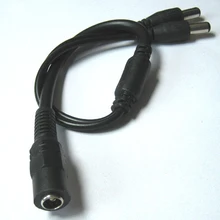 20pcs DC 1 to 2 Power Splitter Cable 1 Female to 2 Dual male Cord for CCTV Camera
