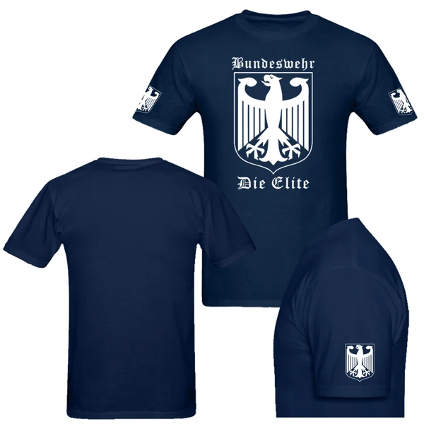 Bundeswehr Империя Орел вермахт Германия футболка для мужчин повседневное армии США Размеры S-3XL - Цвет: dark blue