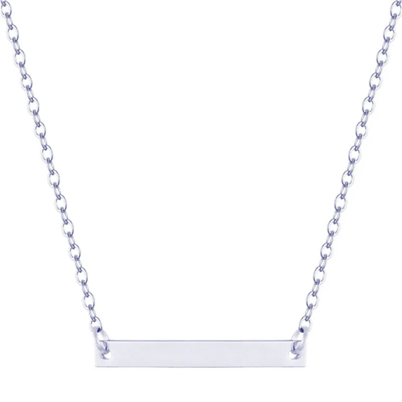 

Personalized Engraved Name Bar Necklace Custom Gold Animal Loving Family Long Necklace Jewelry For Women Best Friend Gift