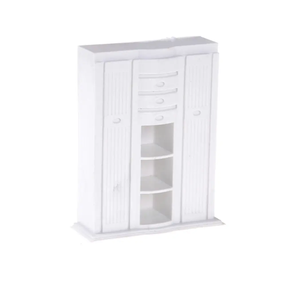 

Plastic 1:25 Wardrobe Movable Drawer For Dollhouse Furniture Doll House Gift White Closet Bedroom Clothes Accessories
