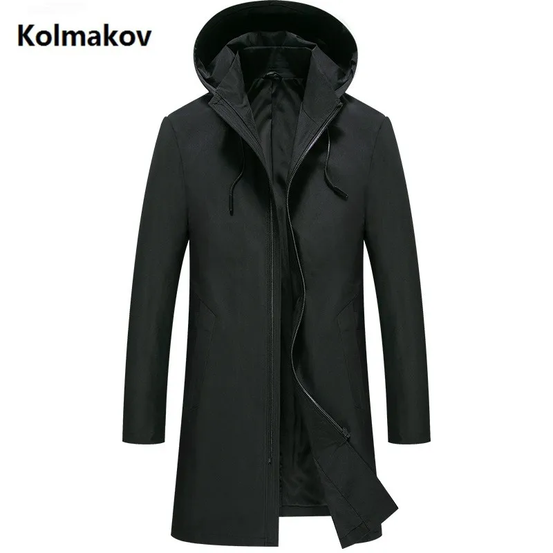 Мужской плащ с капюшоном ветровка на весну и осень 2019|Плащи тренчи| |