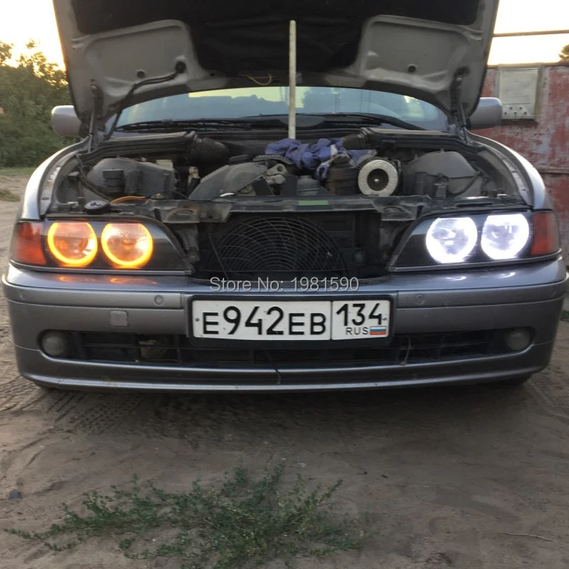 Hopstyling двойной Колор белый + желтый SMD СВЕТОДИОДНЫЙ ангельские глазки для BMW E36 E38 E39