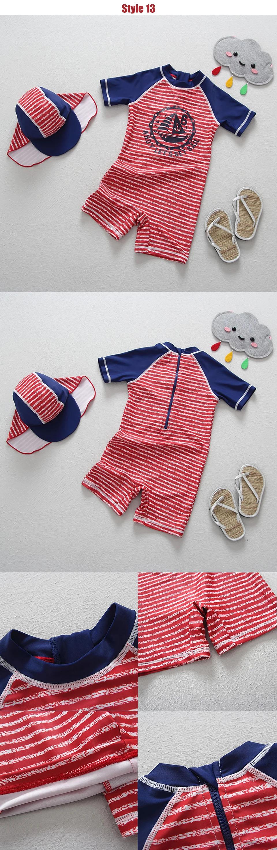 Roupa de Banho Peça com Chapéu Fatos de Banho do Bebê Terno de Natação Meninos Crianças Maiô Menino Dinossauro Impressão Upf50 uv Sun Block Uma 23 Mamãe e Bebê