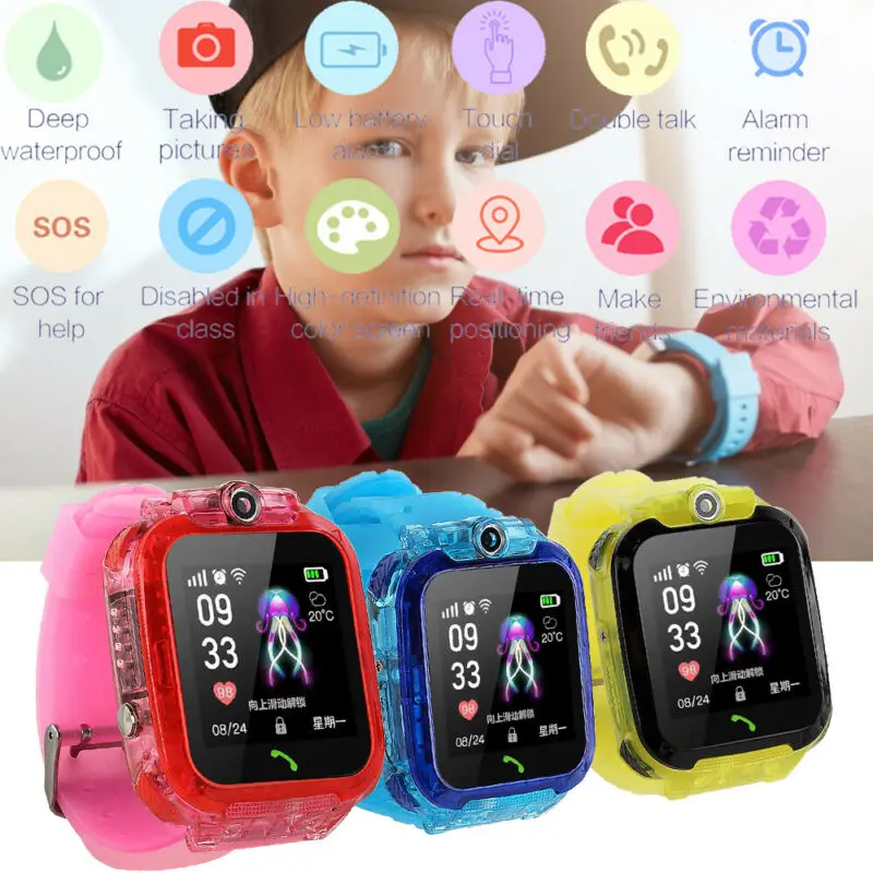 

Fashion Q12 Kid Smart Watch GPS Tracker IP68 Waterproof Watch Kids Best Gift Heart Rate Tracker Bracelet For IOS and Android