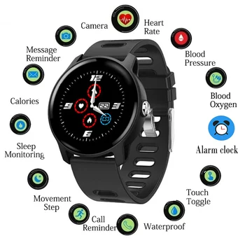 

New Sport Smart Watch Bracelet For Women Men IP68 Fitness Tracker Heart Rate monitor Best Gift Smartwatch For Android IOS Phone