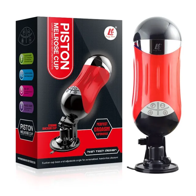 Handsfree Electric Male Masturbation Cup Suction Thrust Piston Sex Toys