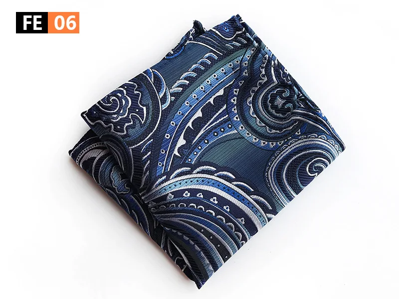 2018 Новый 25*25 см Для мужчин Пейсли Hanky цветочный Silk Pocket Square жаккардовые квадратный платок Свадебная вечеринка платок