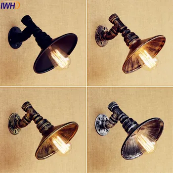 

IWHD Antique Water Pipe Wall Lamp Vintage Wandlamp Lighting Edison Stair Light Loft Industrial Wall Sconce Apliques Pared LED