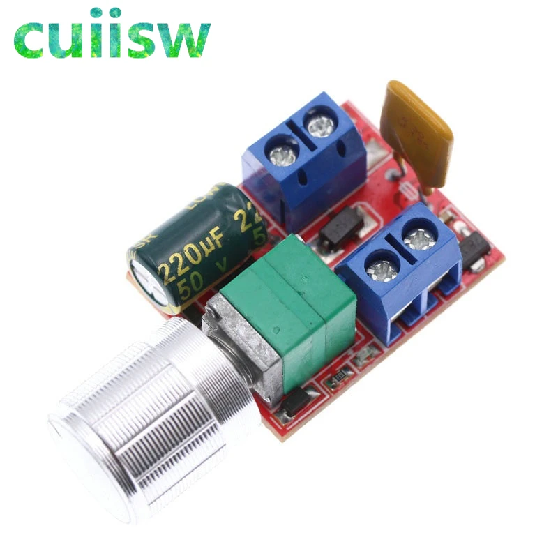 Mini DC 5A Motor PWM Speed Controller 3-35V Speed Control Switch LED Dimmer 