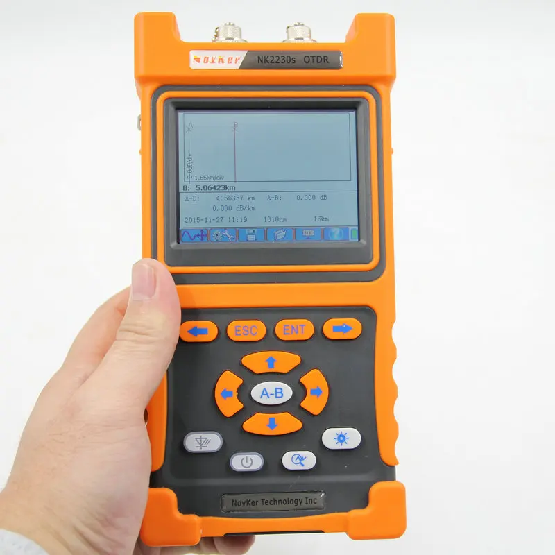 

Рефлектометр NK2230S OTDR, 1310 нм, SM, встроенный рефлектометр времени, VFL 30/29дб, 80-100 км, меню на английском языке