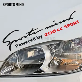 

2 Pieces Sports Mind Car Styling On Car Lamp Eyebrow automobiles & motorcycles Car Sticker Decal For Peugeot 206cc accessories