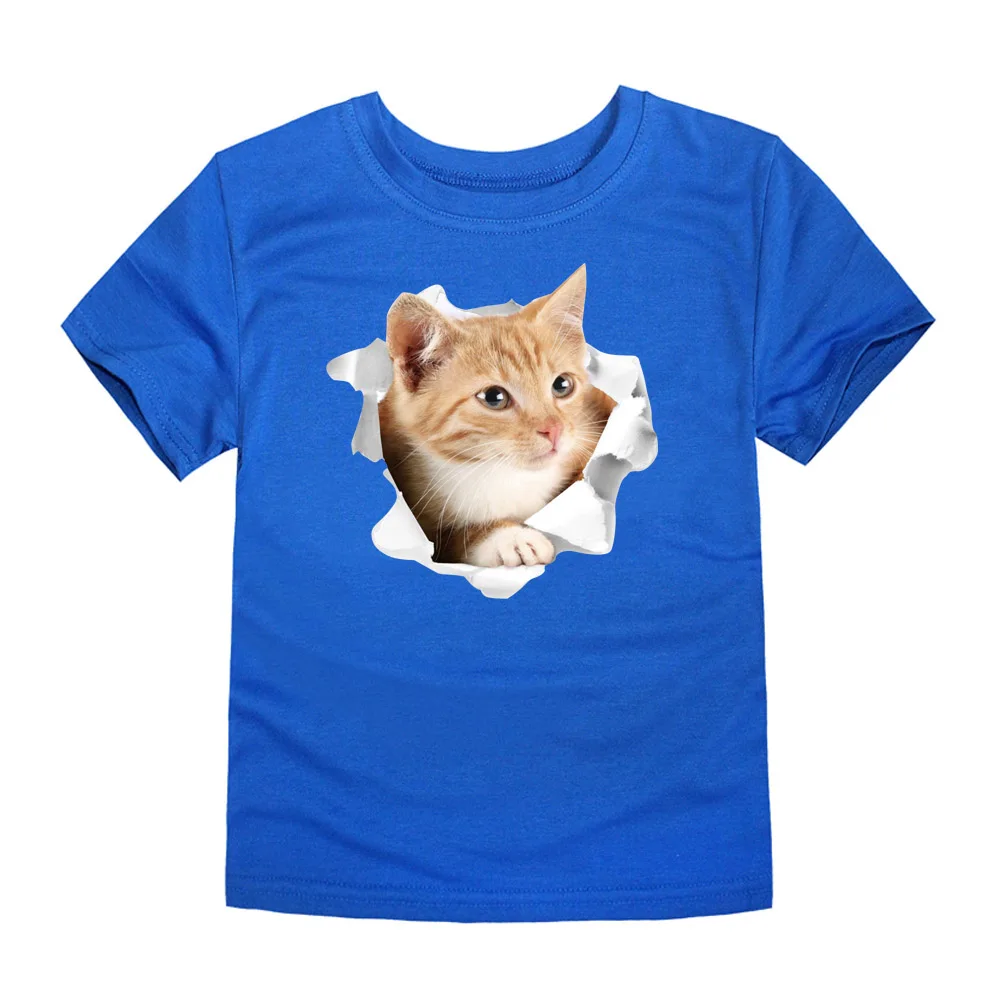 Summer Short Sleeve T Shirts Kids Cat T shirts Vetement Fille T shirts