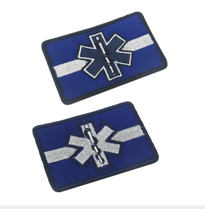 

Embroidered EMT Medic snake military patch hook&loop morale specil force patch tactical badge coth DIY for coat vest