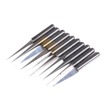 

10Pcs Carbide PCB Engraving Bits CNC Router Tool 10 Degrees 0.1mm 3.175mm