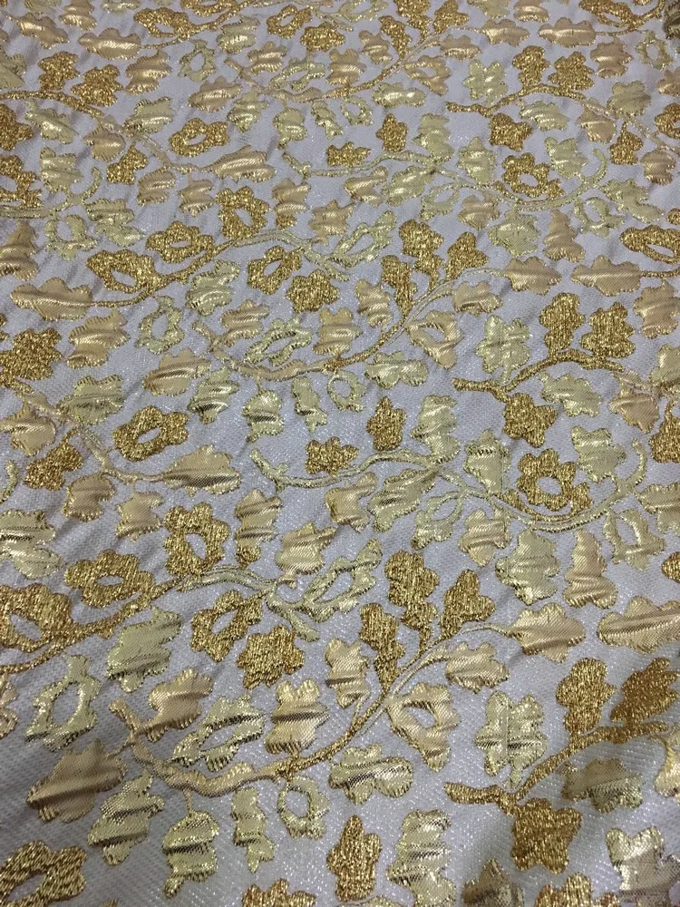 Многоцветная рельефная жаккардовая ткань для платья, металлик Золотой Цвет парча жаккардовая ткань, женское платье или пальто полиэстер ткань