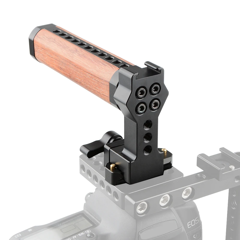 CAMVATE QR Wooden Top Handle With NATO Rail And Cold Shoe (5)