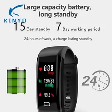 Умный Браслет кровяное давление смарт-браслет длинная емкость батареи длительным временем ожидания IP68 водонепроницаемый смарт-браслет pk mi3 группа