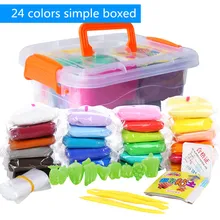 24 Colors Kids Craft Soft Ultra Light Clay Plasticine Blocks DIY Modeling Toys For kids Educational