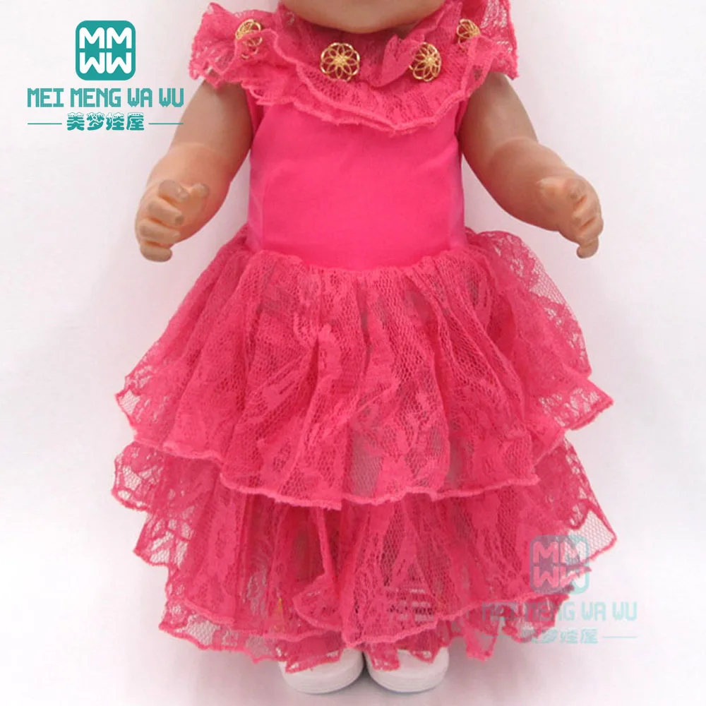 Детская Одежда для кукол, подходит для 43 см, игрушки для новорожденных, аксессуары для кукол, модное черное платье принцессы с блестками