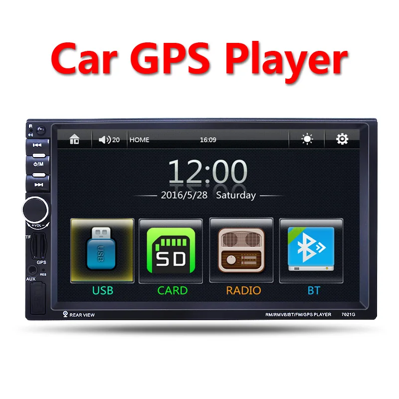 2 Din Автомобильный gps-навигатор Bluetooth стерео радио FM MP3 аудио видео USB Авто Электроника Авторадио управление рулем