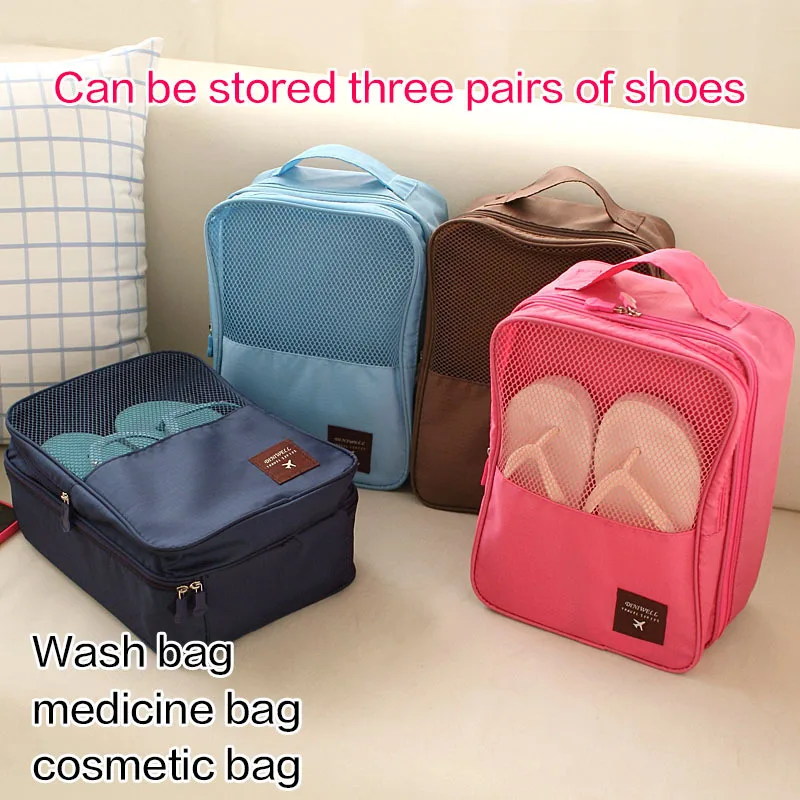 Новая версия Складная и водонепроницаемая дорожная сумка мешочек для хранения обуви сумка 4 цветная обувь сумка для хранения
