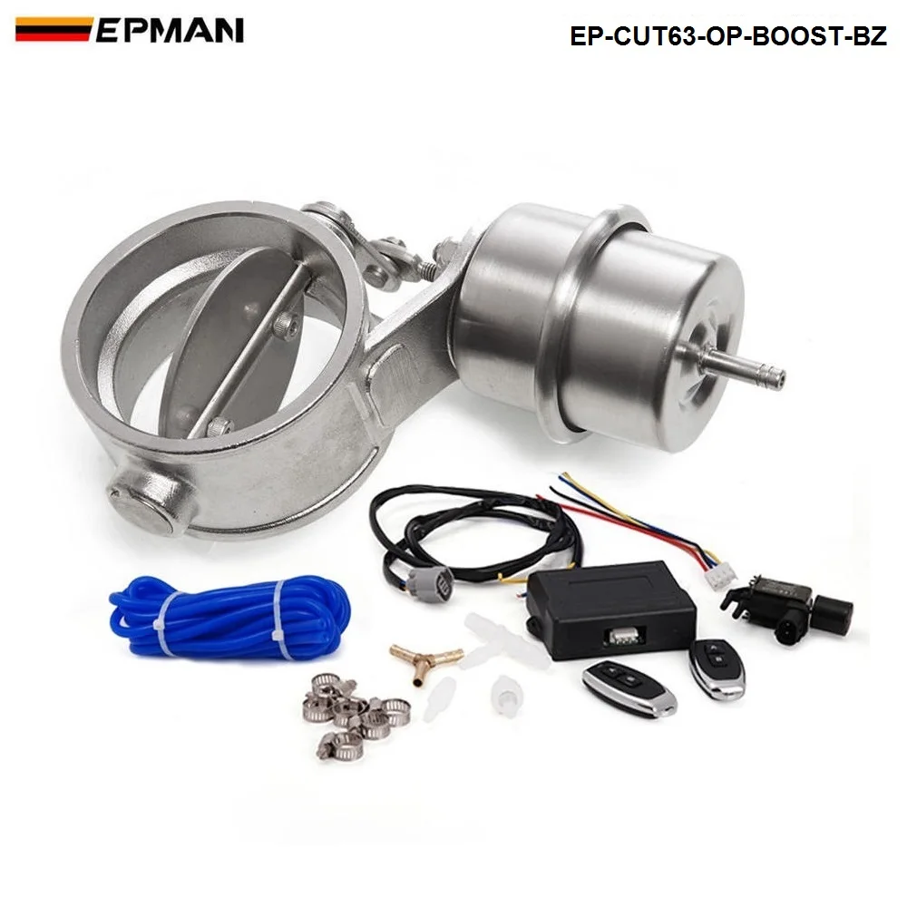 Exhaust Control Valve With Boost Actuator Cutout 2.5" 63mm Pipe Opend