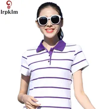 Рубашка поло женская дизайн Женская Повседневная дышащая хлопковая Студенческая рубашка поло для девочек плюс размер M-4XL 5XL YY671