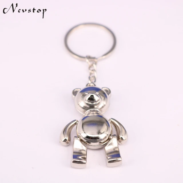 Metal Bear keychains alloy animal teddy key chain for girl key rings ...